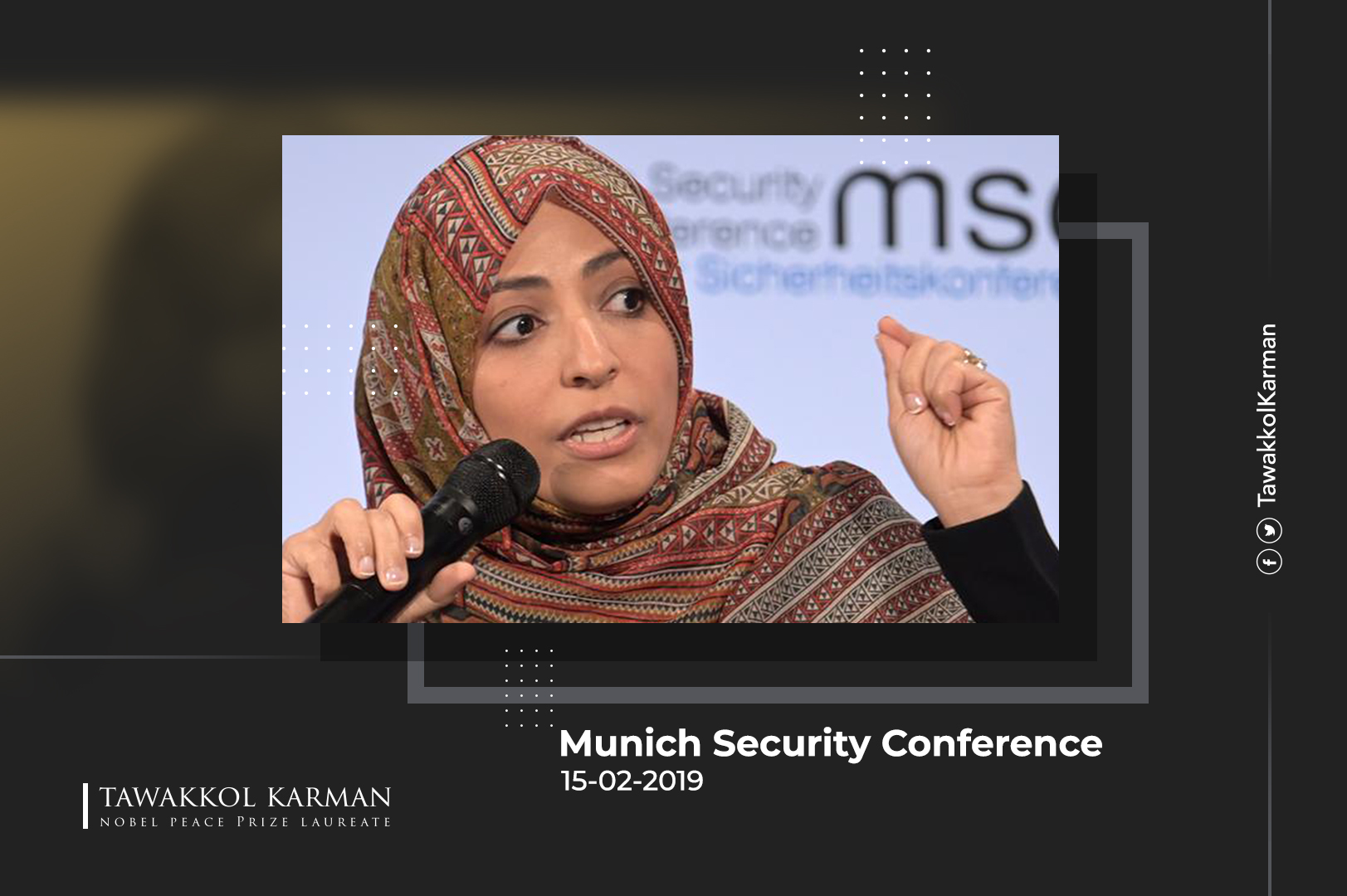 Participation of Tawakkol Karman in the Munich Security Conference